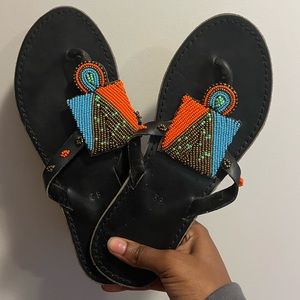 HANDMADE BEADED WOMENS SANDALS